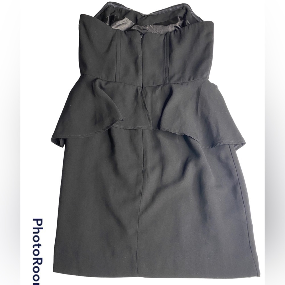 FOREVER 21 PEPLUM BLACK MINI DRESS SIZE SMALL - Picture 3 of 3
